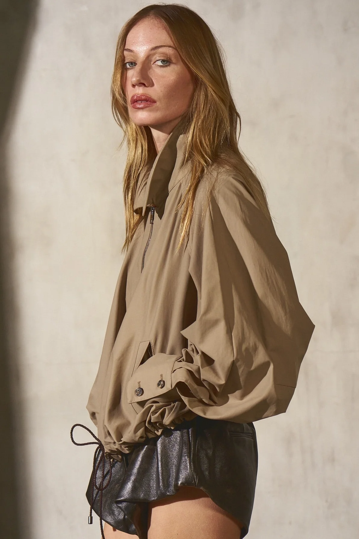 BLOUSON JACKET - Sand - Image 10