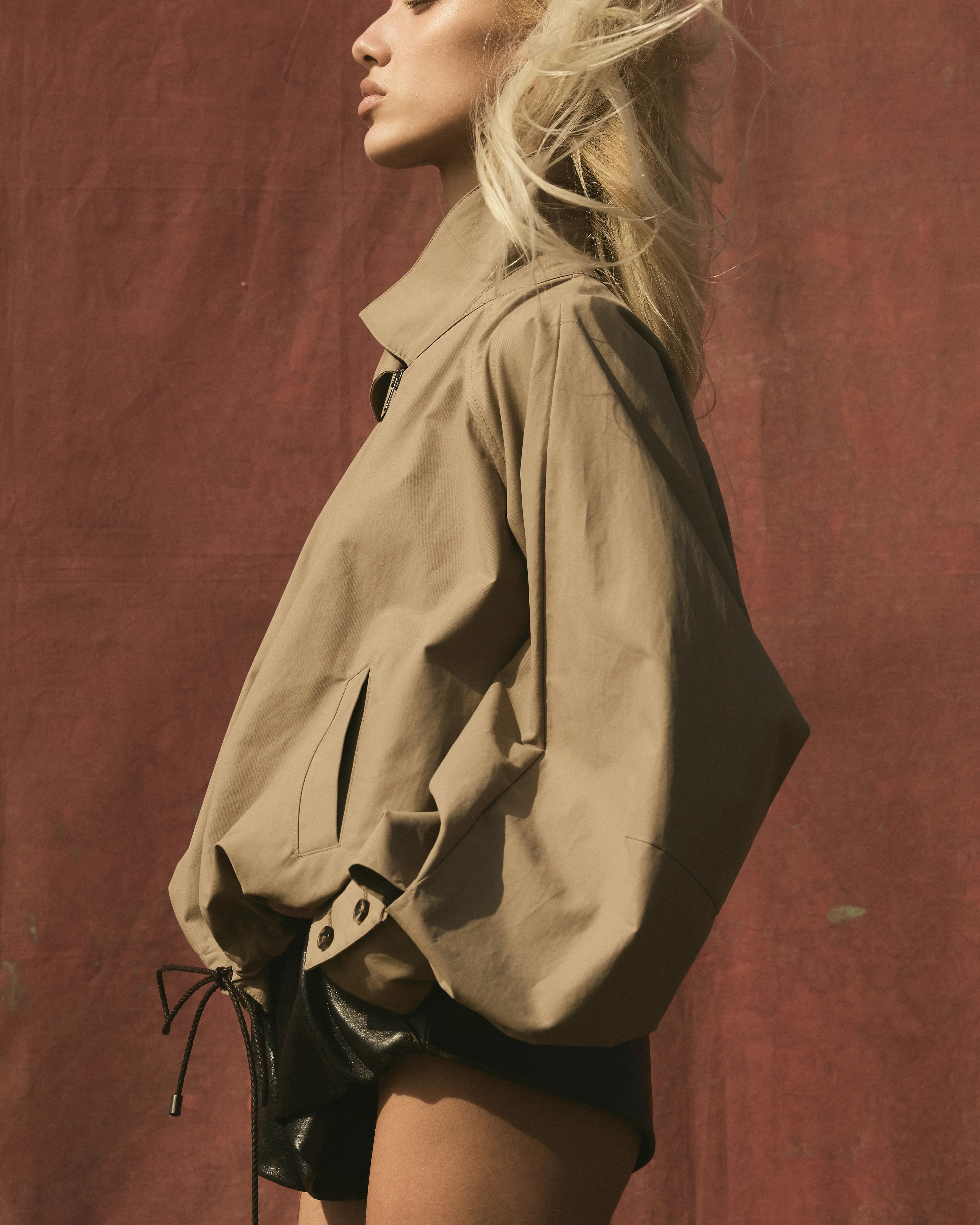 BLOUSON JACKET - Sand - Image 3