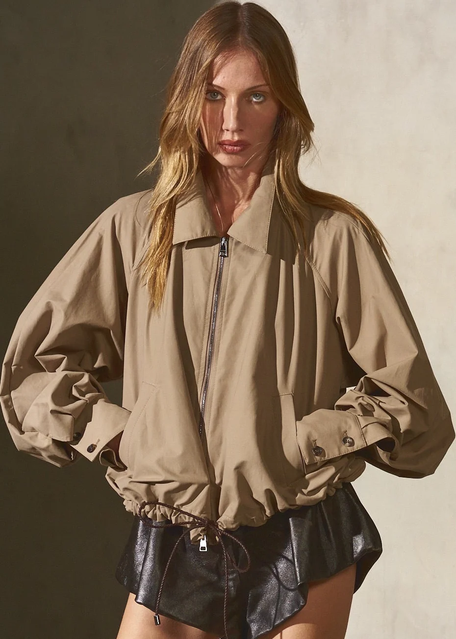 BLOUSON JACKET - Sand - Image 8