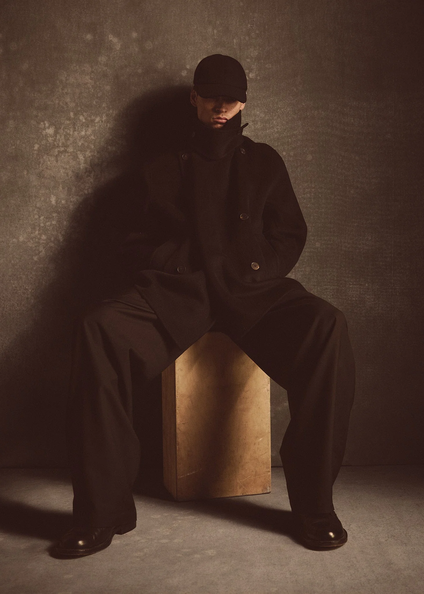 CASHMERE WOOL PEACOAT - Noir - Image 3