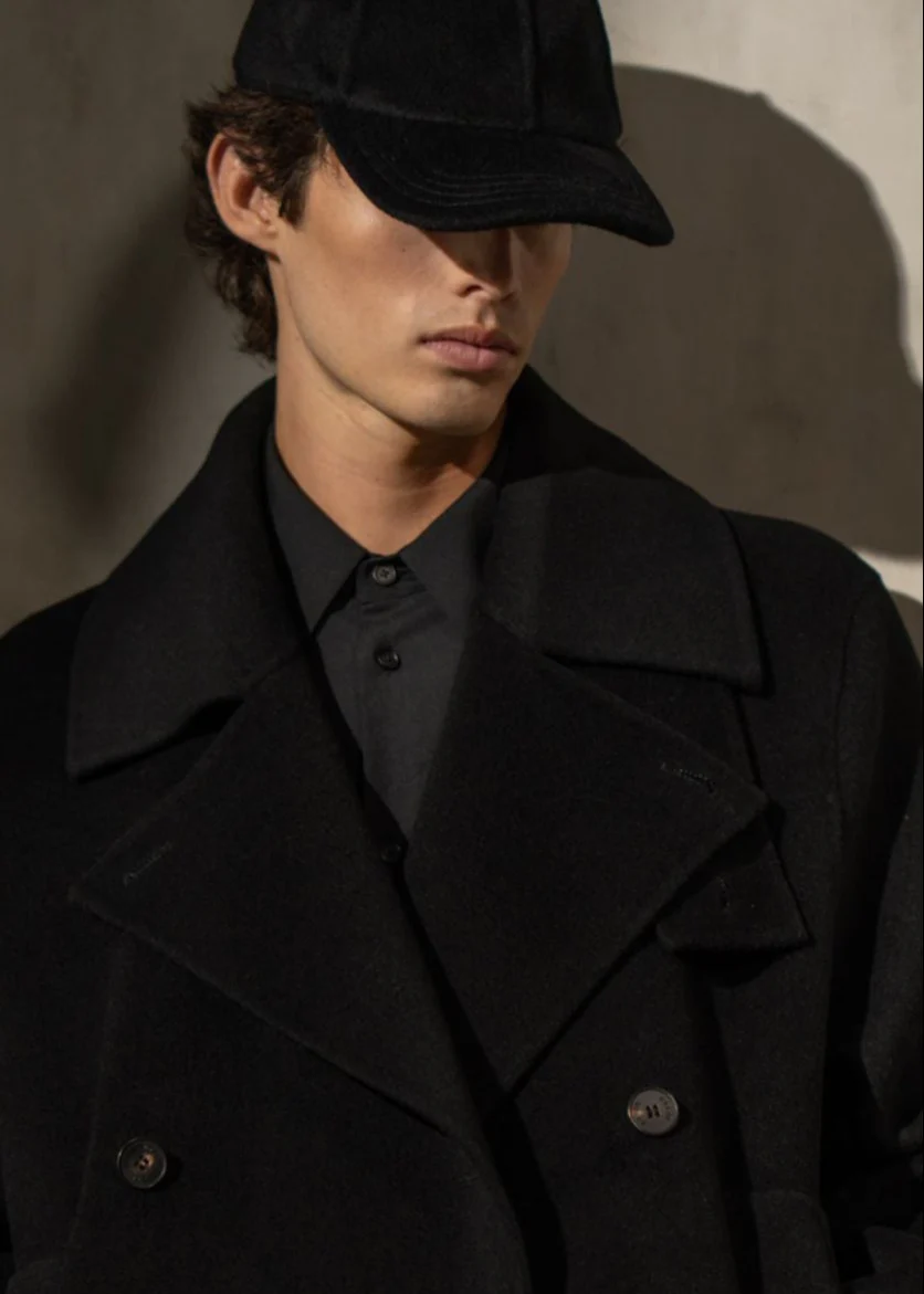 CASHMERE WOOL PEACOAT - Noir - Image 5