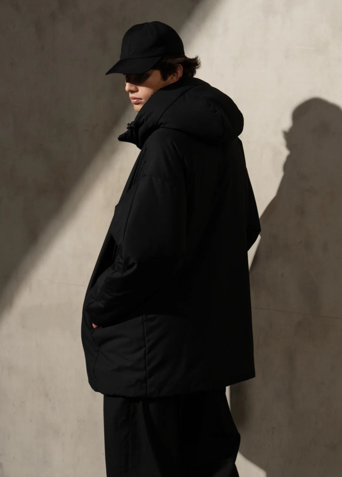 HOODED PUFFER PARKA - Noir - Image 5
