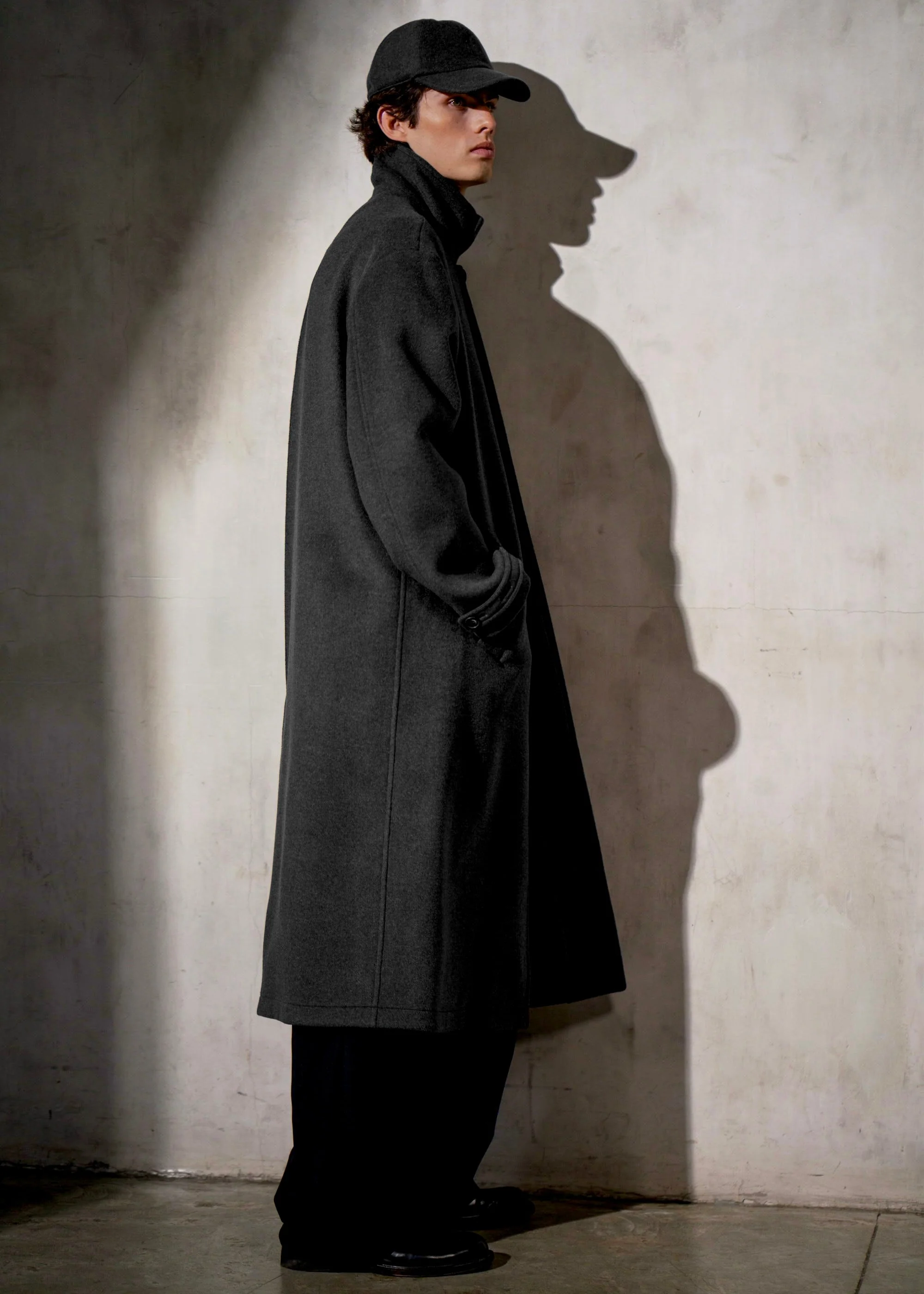 WOOL MAC COAT  - Noir - Image 4